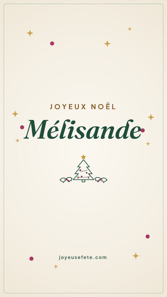 Image « Joyeux Noël Mélisande » au format story