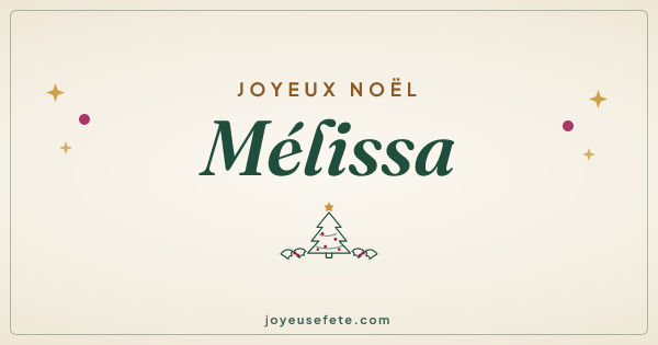 Image « Joyeux Noël Mélissa » au format large