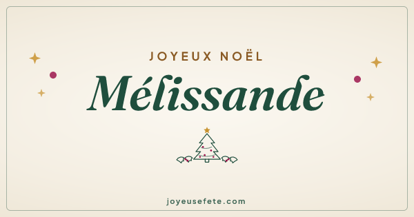 Image « Joyeux Noël Mélissande » au format large