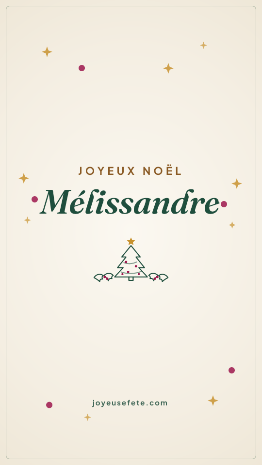 Image « Joyeux Noël Mélissandre » au format story
