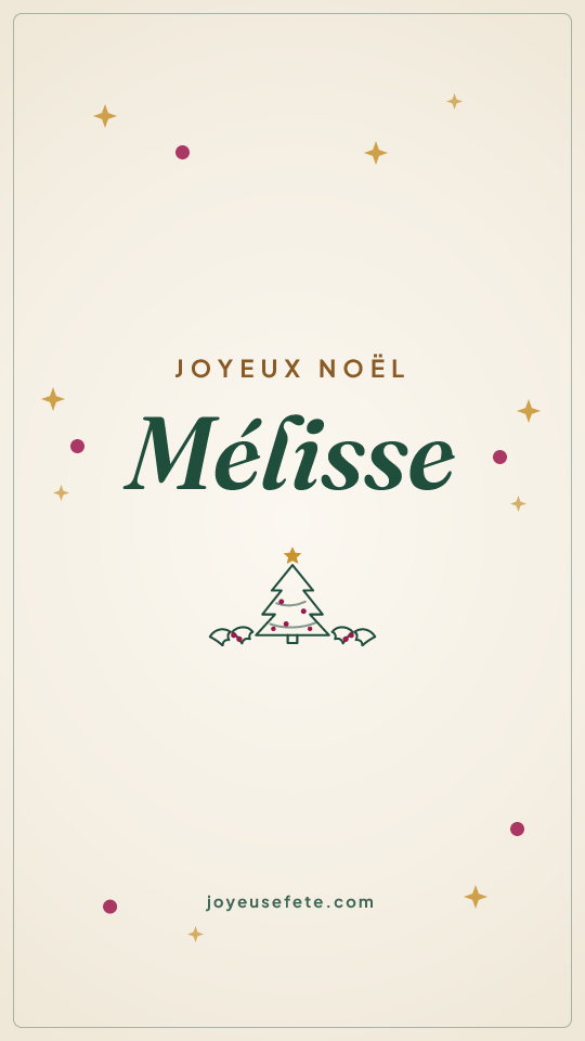 Image « Joyeux Noël Mélisse » au format story