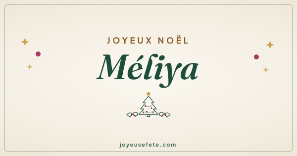 Image « Joyeux Noël Méliya » au format large