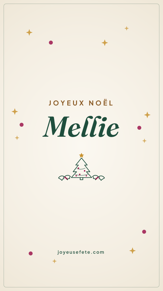 Image « Joyeux Noël Mellie » au format story
