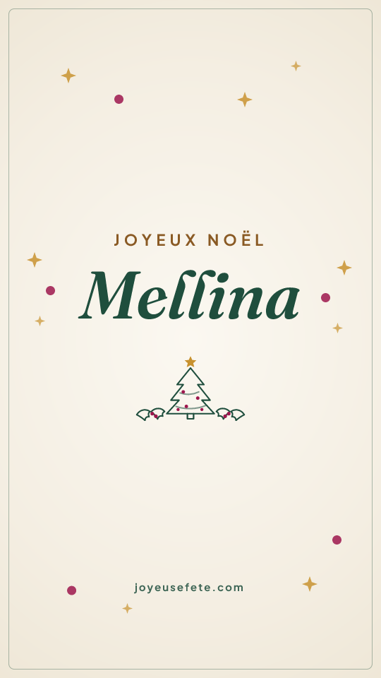Image « Joyeux Noël Mellina » au format story