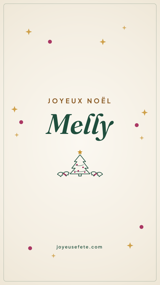 Image « Joyeux Noël Melly » au format story