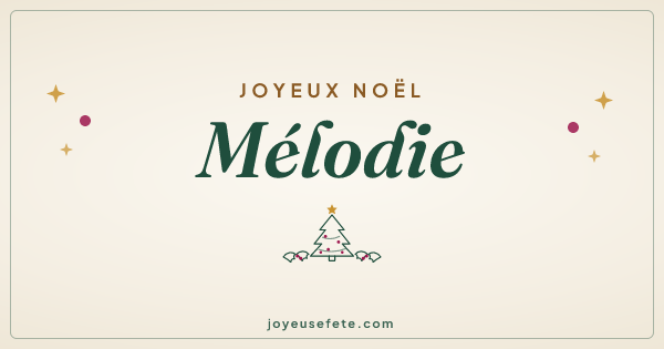 Image « Joyeux Noël Mélodie » au format large