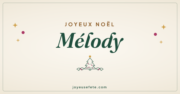 Image « Joyeux Noël Mélody » au format large