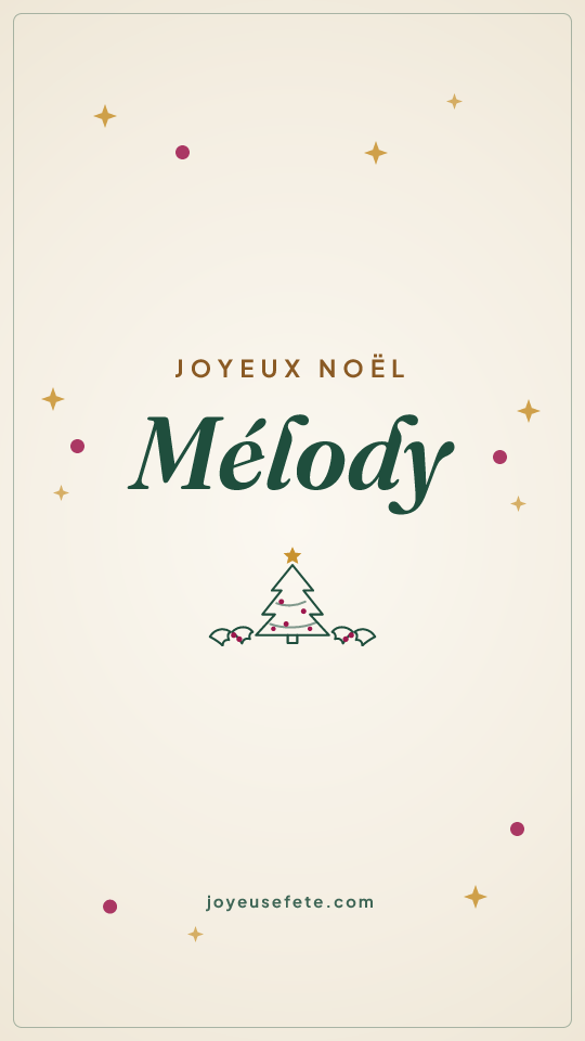 Image « Joyeux Noël Mélody » au format story