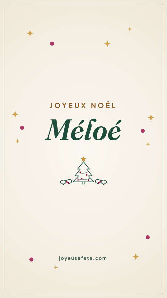 Image « Joyeux Noël Méloé » au format story