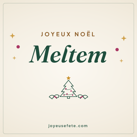 Image carrée « Joyeux Noël Meltem » pour WhatsApp