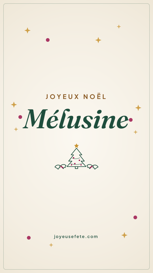 Image « Joyeux Noël Mélusine » au format story