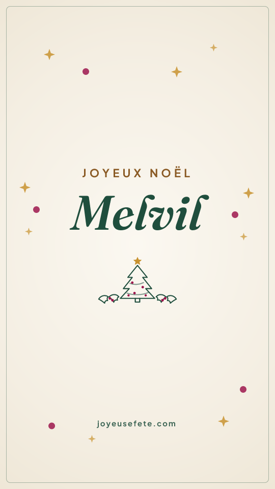 Image « Joyeux Noël Melvil » au format story