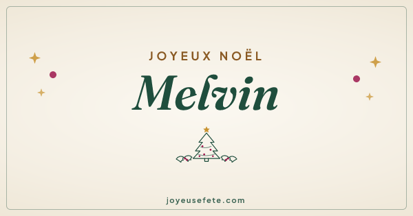 Image « Joyeux Noël Melvin » au format large