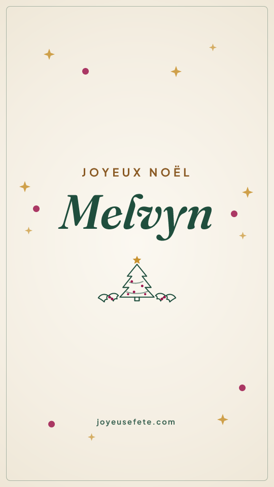 Image « Joyeux Noël Melvyn » au format story