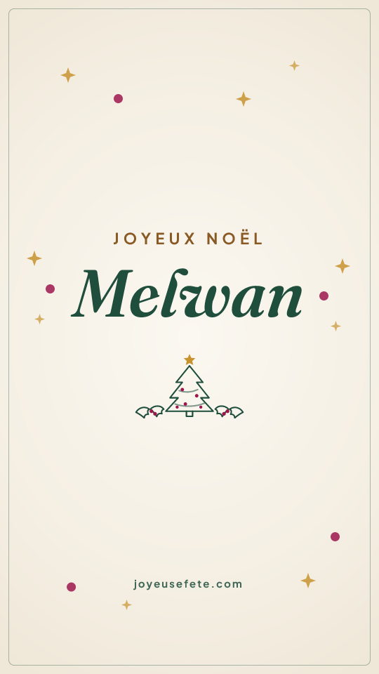 Image « Joyeux Noël Melwan » au format story