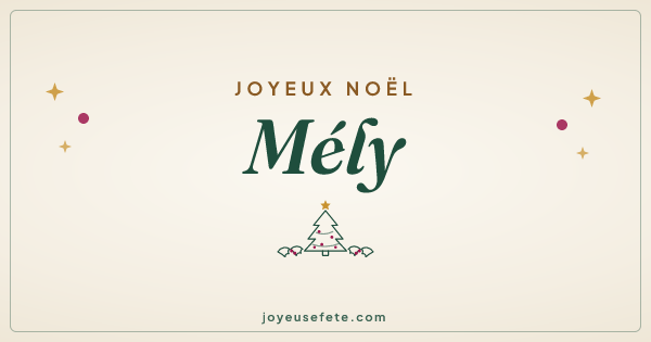 Image « Joyeux Noël Mély » au format large