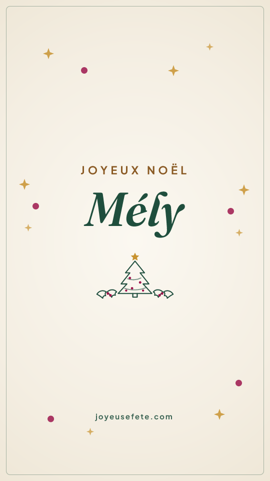 Image « Joyeux Noël Mély » au format story