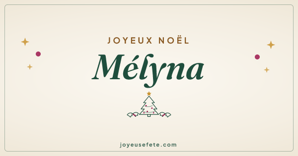 Image « Joyeux Noël Mélyna » au format large