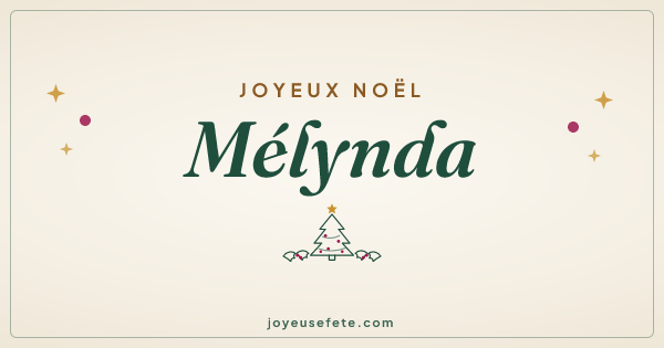 Image « Joyeux Noël Mélynda » au format large