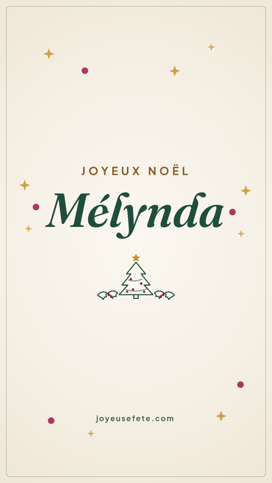 Image « Joyeux Noël Mélynda » au format story