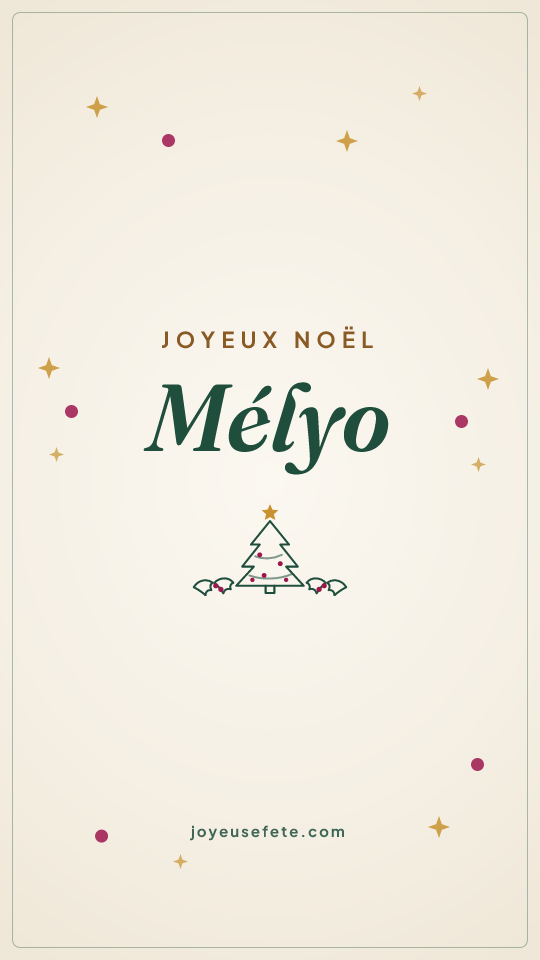 Image « Joyeux Noël Mélyo » au format story