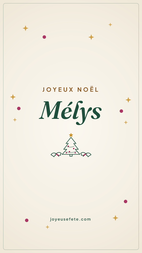 Image « Joyeux Noël Mélys » au format story