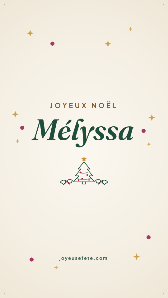 Image « Joyeux Noël Mélyssa » au format story