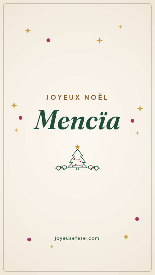 Image « Joyeux Noël Mencïa » au format story