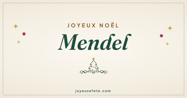 Image « Joyeux Noël Mendel » au format large
