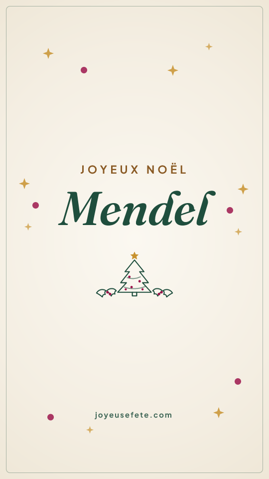 Image « Joyeux Noël Mendel » au format story