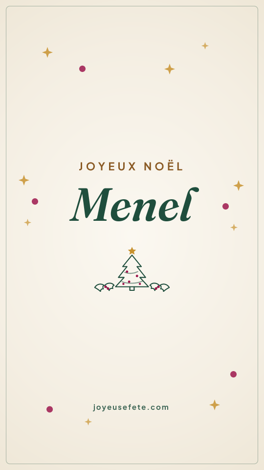 Image « Joyeux Noël Menel » au format story