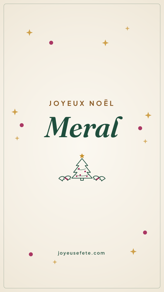Image « Joyeux Noël Meral » au format story