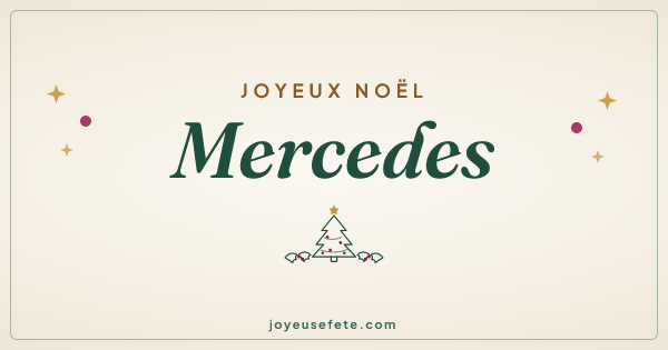 Image « Joyeux Noël Mercedes » au format large