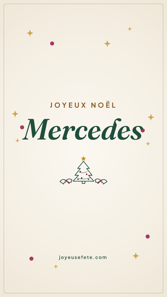 Image « Joyeux Noël Mercedes » au format story