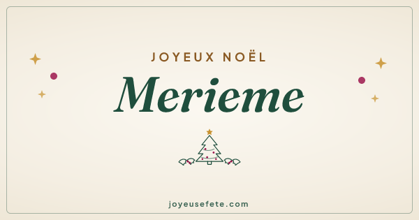 Image « Joyeux Noël Merieme » au format large