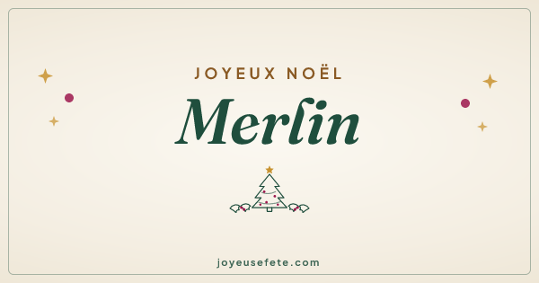 Image « Joyeux Noël Merlin » au format large