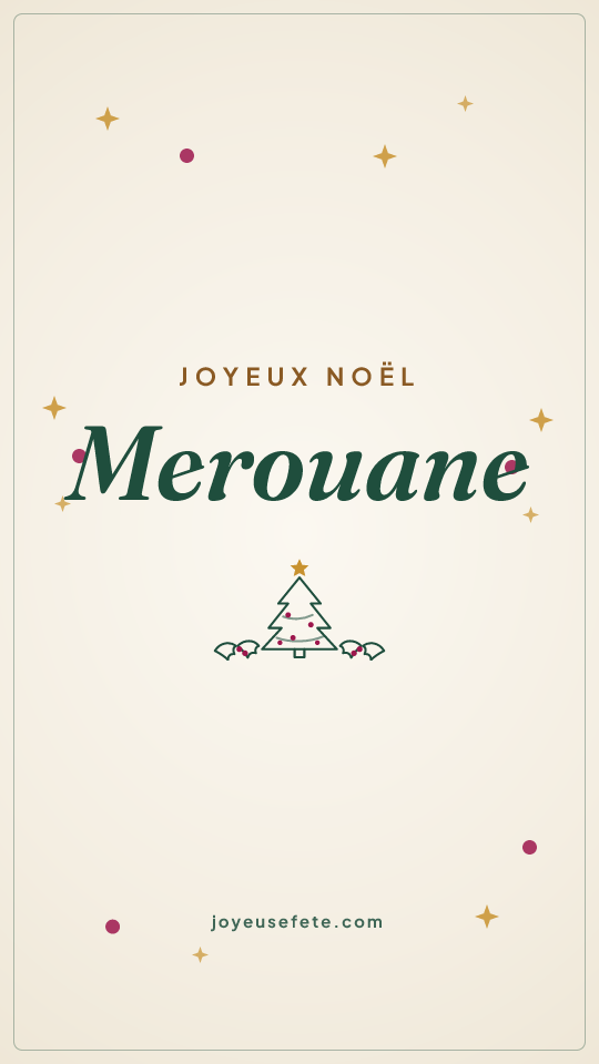Image « Joyeux Noël Merouane » au format story