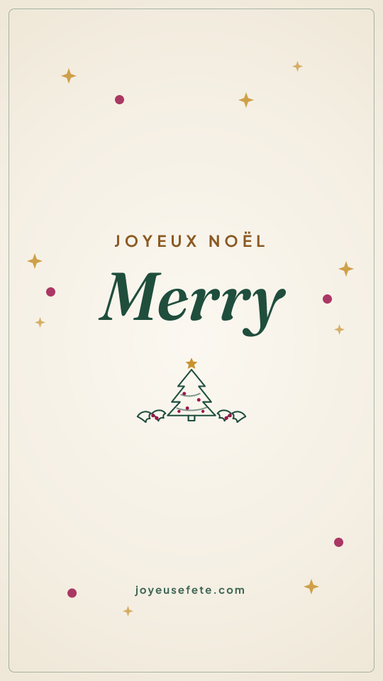 Image « Joyeux Noël Merry » au format story