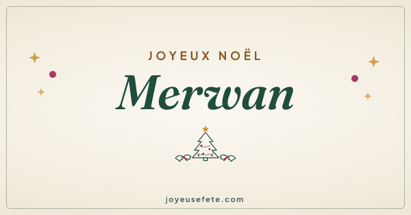 Image « Joyeux Noël Merwan » au format large