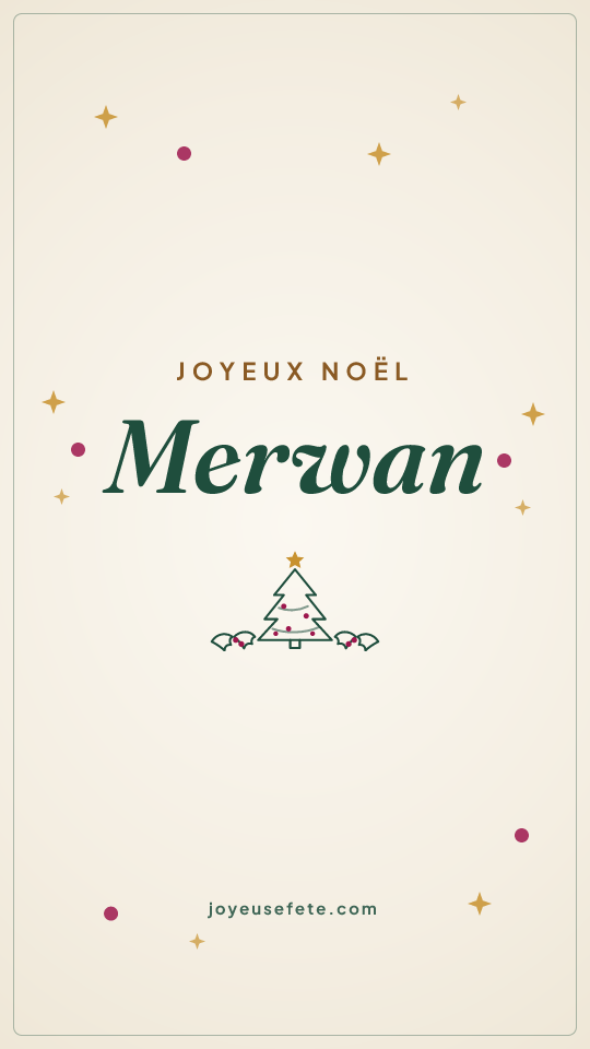 Image « Joyeux Noël Merwan » au format story