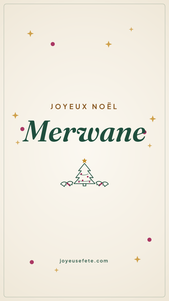 Image « Joyeux Noël Merwane » au format story