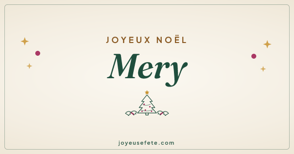 Image « Joyeux Noël Mery » au format large