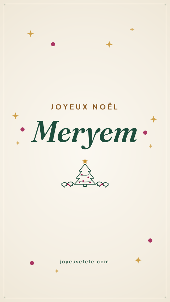 Image « Joyeux Noël Meryem » au format story