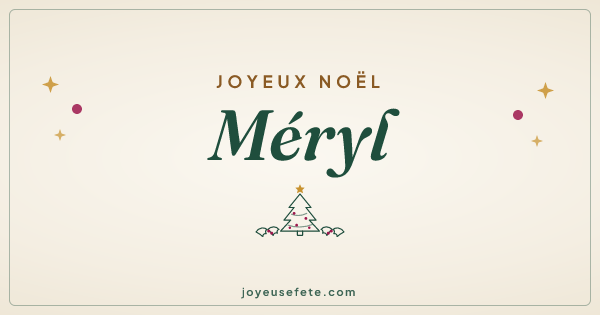 Image « Joyeux Noël Méryl » au format large