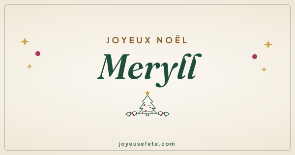 Image « Joyeux Noël Meryll » au format large