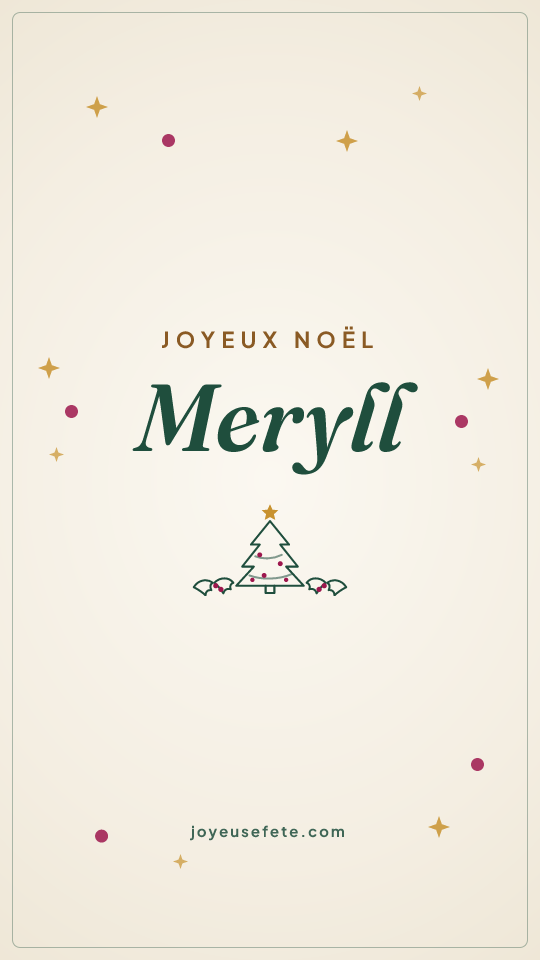 Image « Joyeux Noël Meryll » au format story