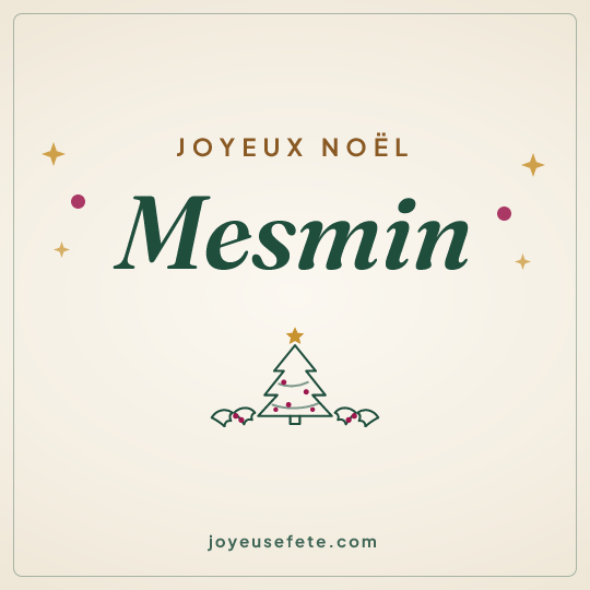 Image carrée « Joyeux Noël Mesmin » pour WhatsApp