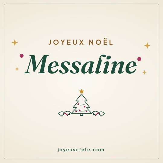 Image carrée « Joyeux Noël Messaline » pour WhatsApp