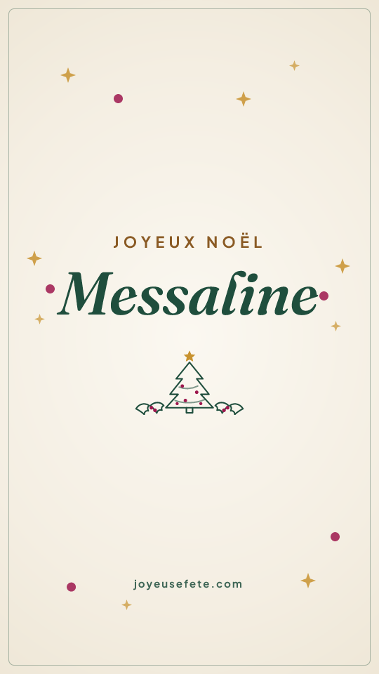 Image « Joyeux Noël Messaline » au format story