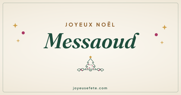Image « Joyeux Noël Messaoud » au format large